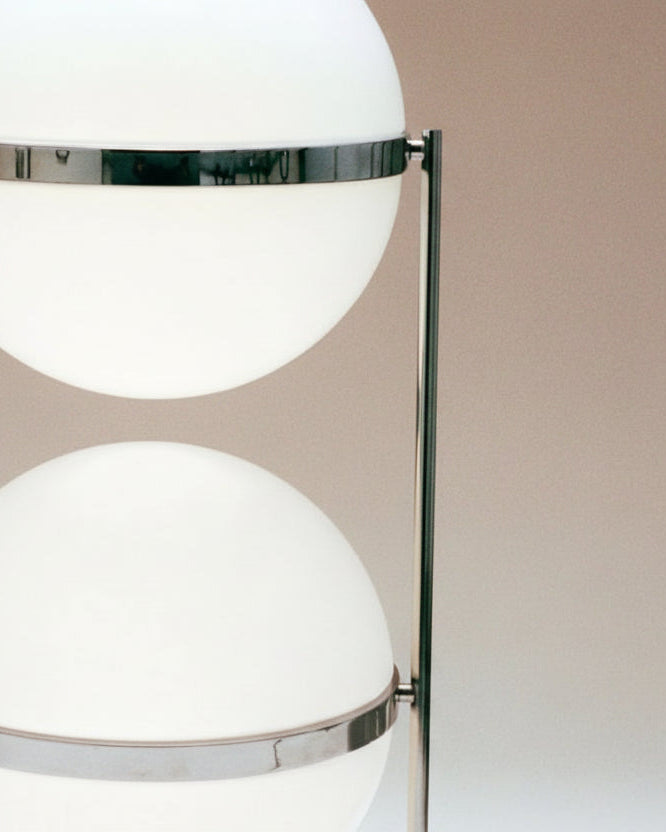 PODWÓJNA LAMPA PODŁOGOWA "ORBY" - WERSJA NISKA