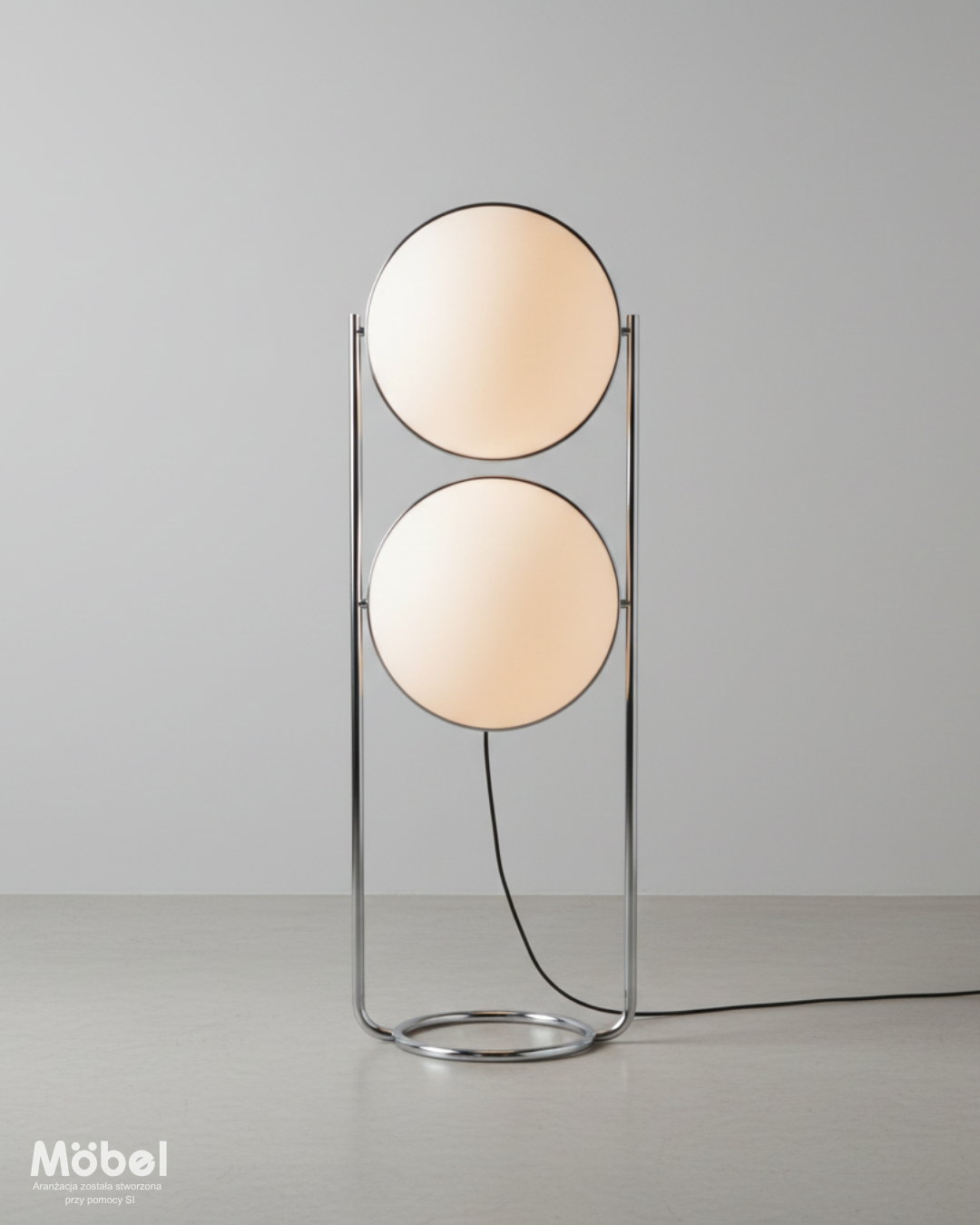 PODWÓJNA LAMPA PODŁOGOWA "ORBY" - WERSJA WYSOKA